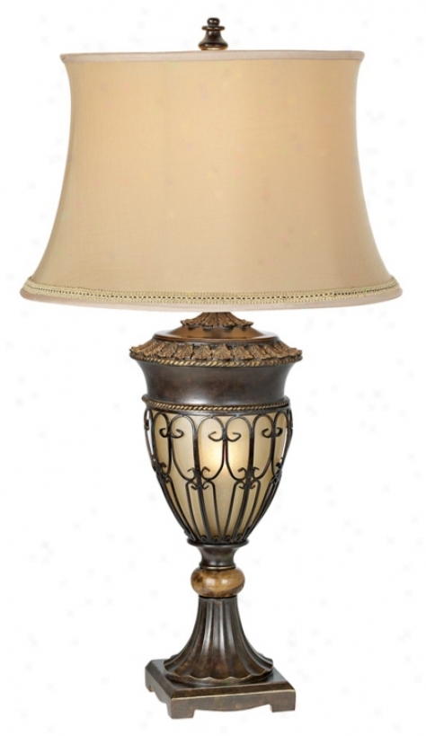 National Geographic Italian Gate Night Light Table Lamp (b1561)