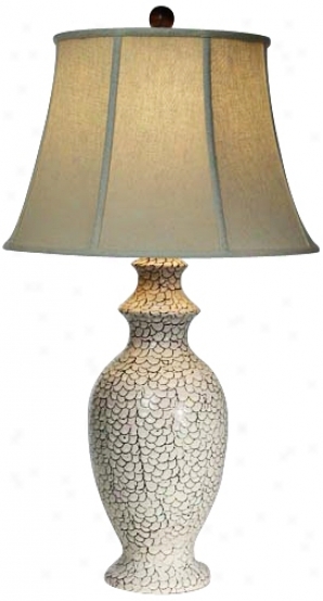 Natural Light Bianco Emerald Sea Ceramic Table Lamp (p5321)