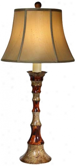 Illegitimate Light Neapolitan Candlestick Table Lamp (p5314)