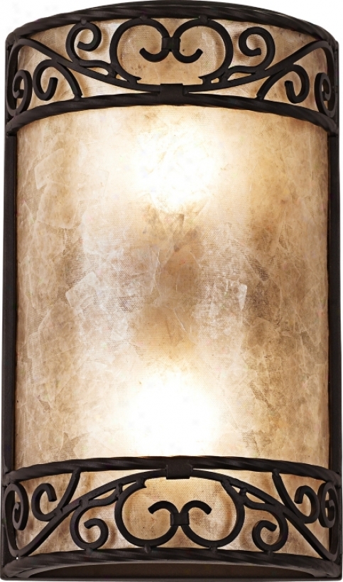 Natural Mica Collection 12 1/2&qyot; High Wall Sconce Fixture (68055)