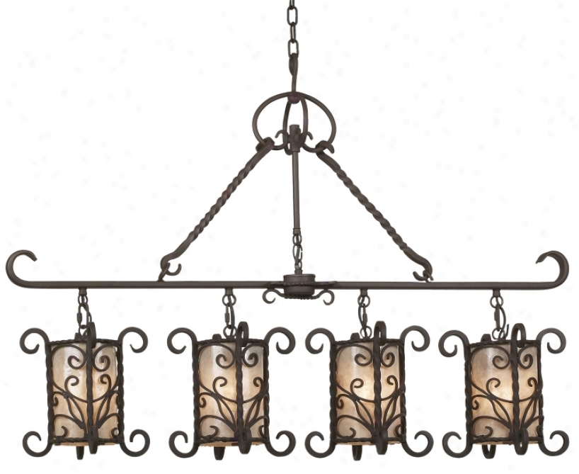 Natural Mica Collection 42" Wide Island Chandelier (10828)