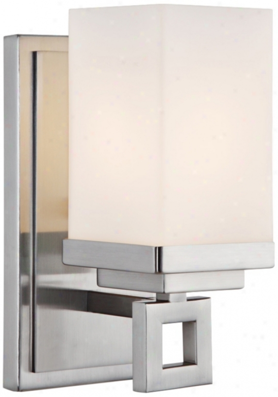 Nelio 4 1/4" Wide Pewted Opal Glass Wall Sconce (x6231)