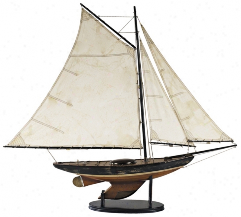 Newport Sloop Replica-model Sailboat (f8724)