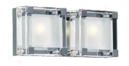 Nice Cube Frosfed Glass 12" Wide Ada Bathroom Light (h4259)