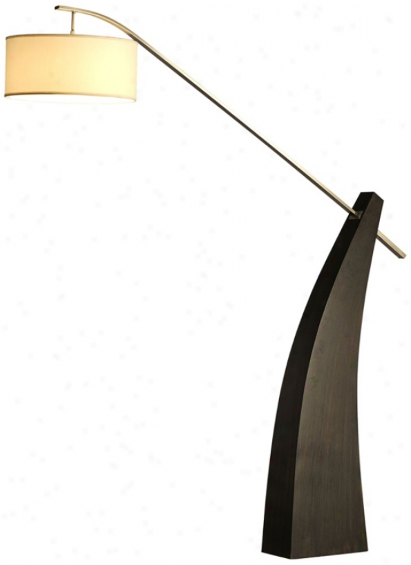 Nova Tusk Pecan Wood Floor Lamp (r0410)