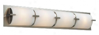 Opal Glass Curve 32" Wide Ada Batthroom Light Fixture (h4170)