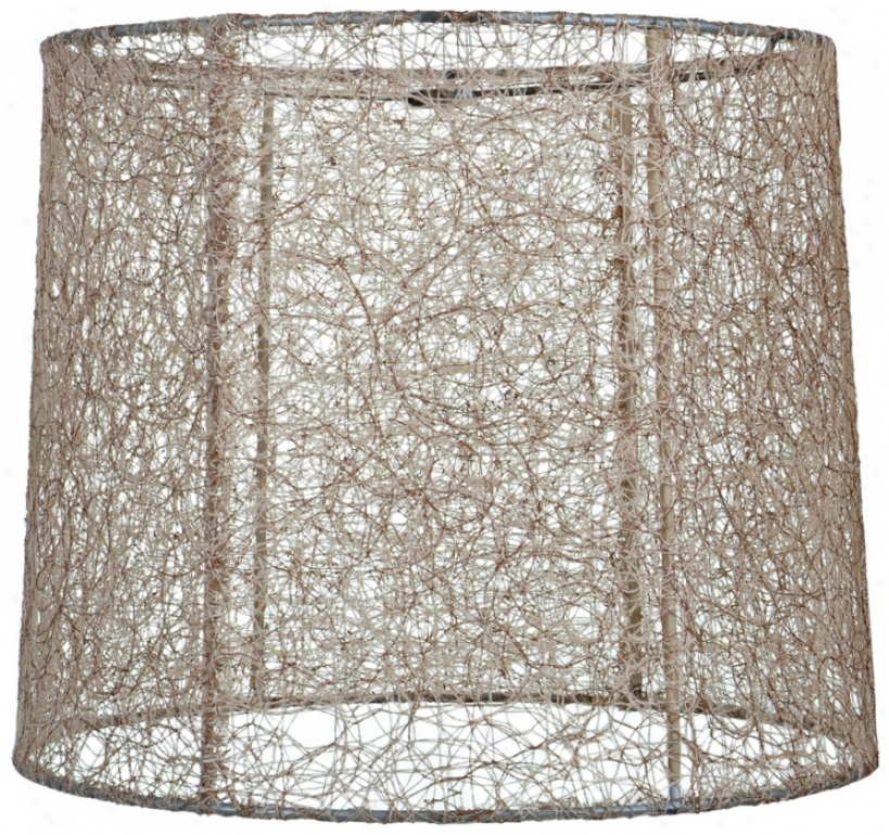 Open Weave Cotton Lamp Shade 12x14x11 (spider) (x6659)