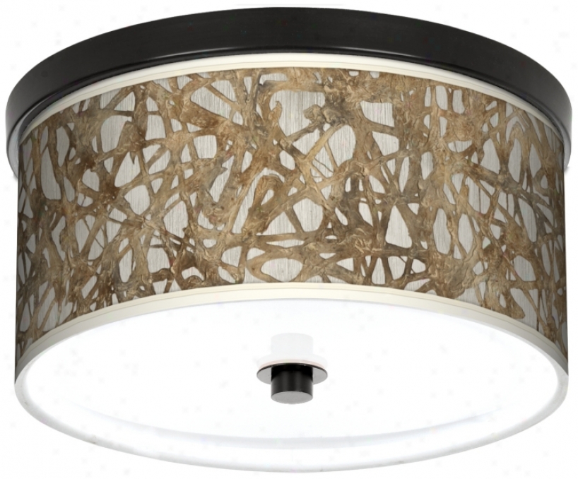 Organic Nest 10 1/4&qult; Wide Cfl Bronze Ceiling Light (k2833-t5791)