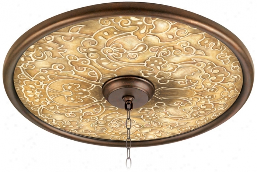Orleans Scroll 24" Wide Bronze Finish Ceiling Medallion (02777-y6593)