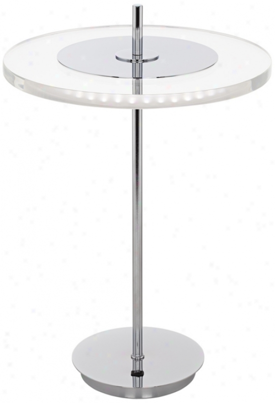 Otoniel Led Acryllic Disc And Chrome Table Lamp (v5041)