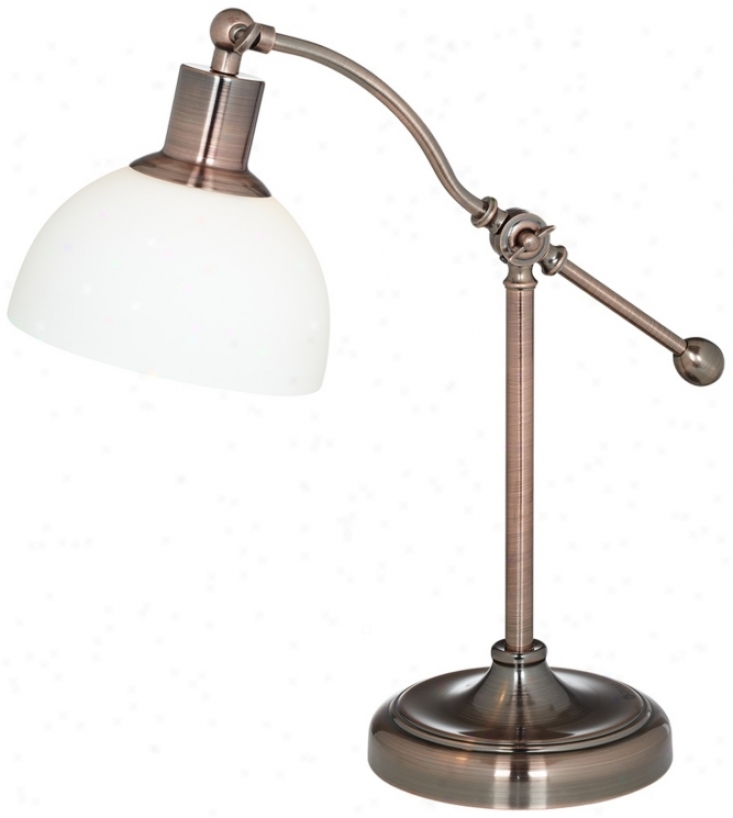 Ott-lite Tupelo Copper Bronze Adjustable Arm Desk Lamp (u7310)