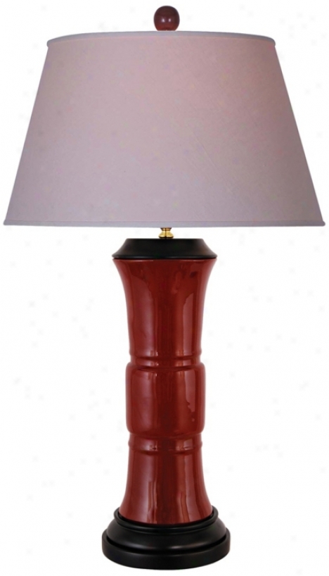 Oxblood Porcelain Table Lamp (n2136)