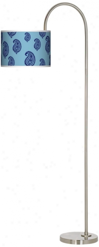Paisley Rain Arc Tempo Giclee Floor Lamp (m3882-t59556)