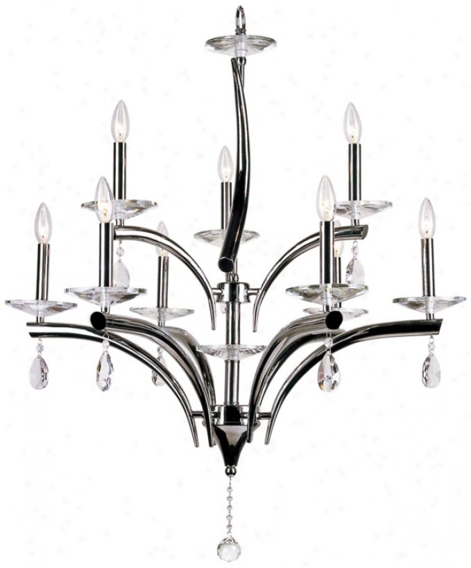 Palace Crystal 32" Wide 12-light Chrome Chandelier (x5314)