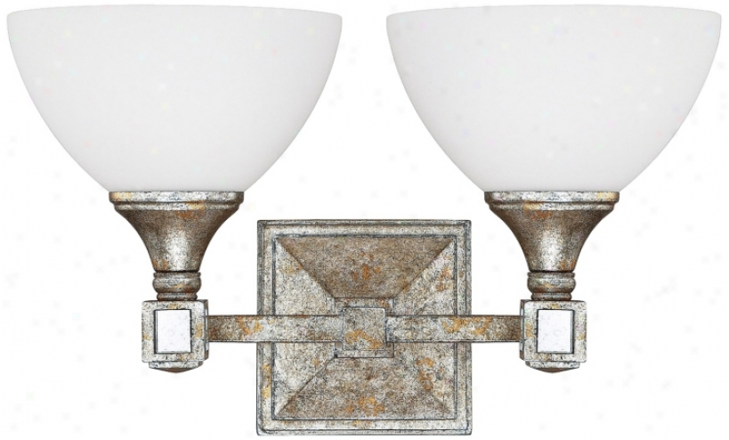Pallazzo 16" Wide Silver And Gold Leaf Wall Sconce (x0252)