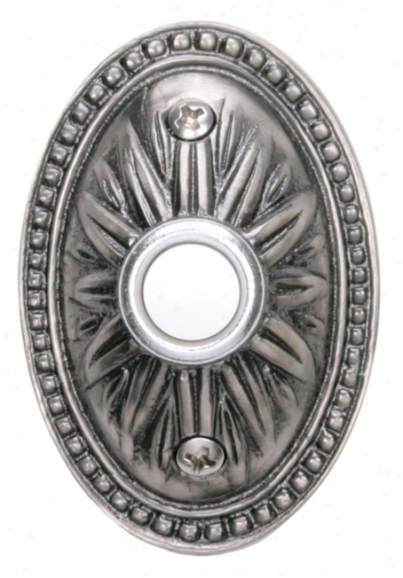 Pewter Sand-casted Lighted Doorbell Button (k6260)