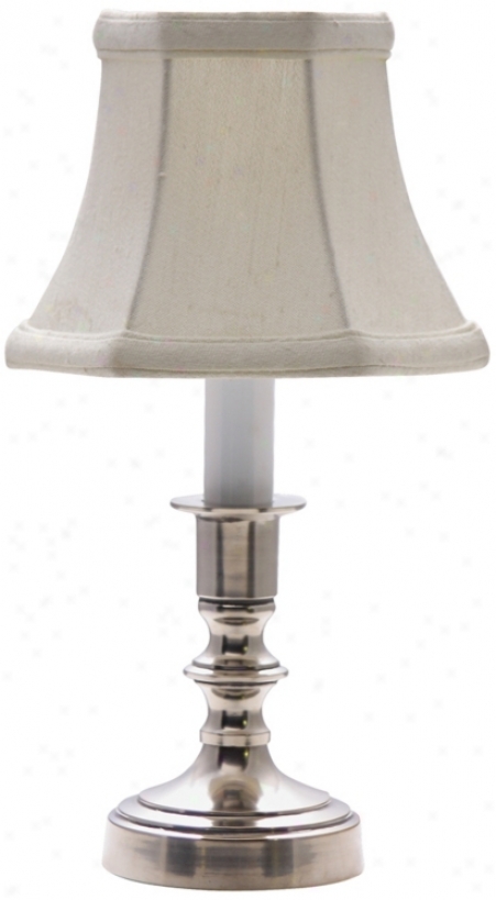 Pewted White ShadeC andle Light Accent Lamp (j9041)