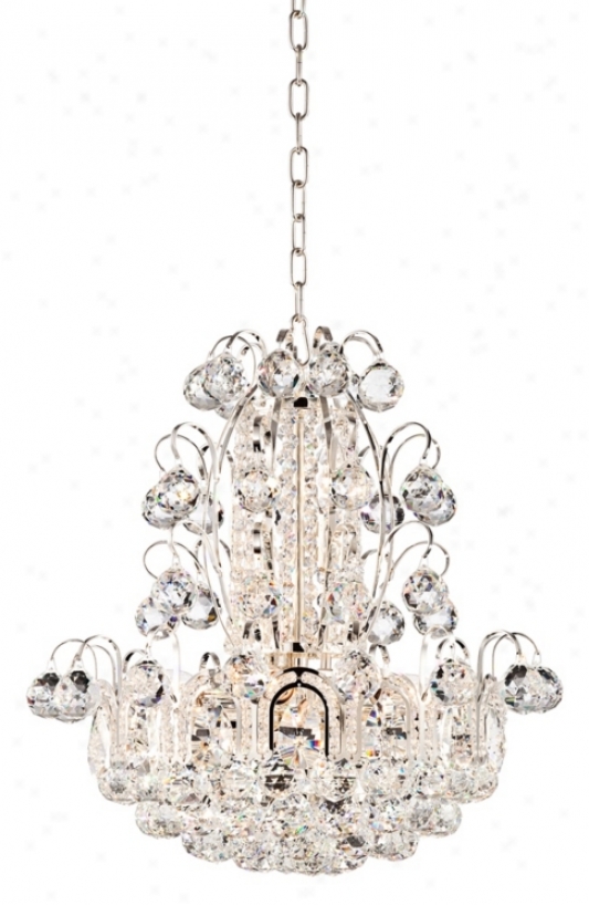 Phoebe 17 1/2" Wide Silver And Crystal Chandelier (w6886)