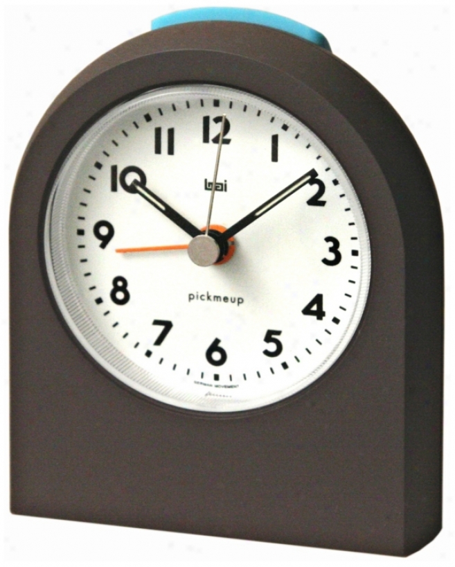 Pick-me-up Dark Brown Alarm Clock (v8521)