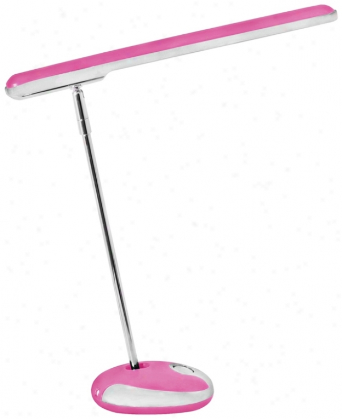 Pink Anc White Folding Led Desk Lamp (u8859)