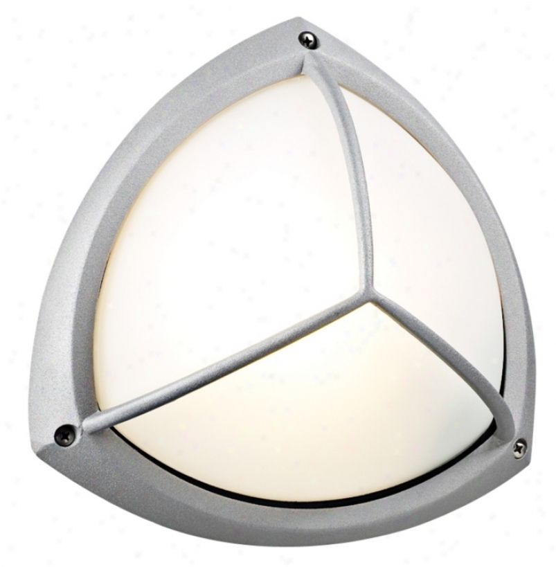 Plc Silver Finish 19" Wide Ceiljng Or Wall Outdoor Light (77105)