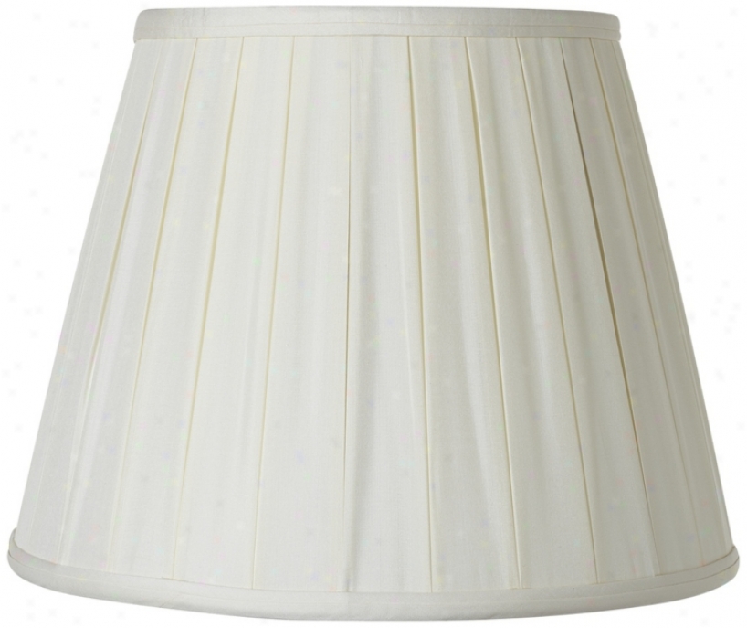 Pleated Oyster Silk Empire Lamp Shade 7x12x9 (spider) (v1753)