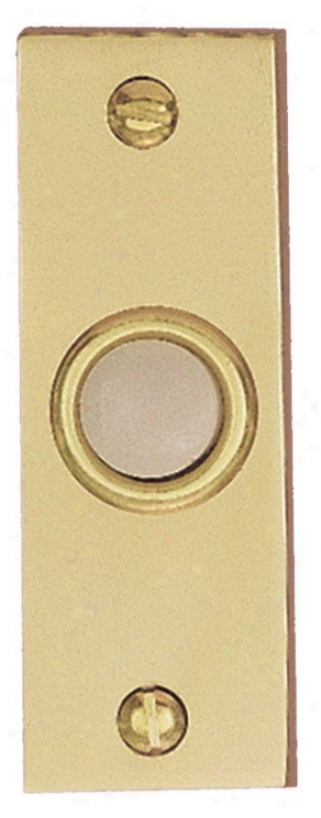 Polished Brass Bar Style Lighted Doorbell Button (k6242)