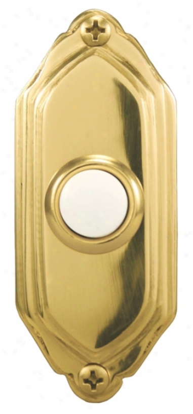 Polished Brass Beveled Lighted Doorbell Button (k6245)