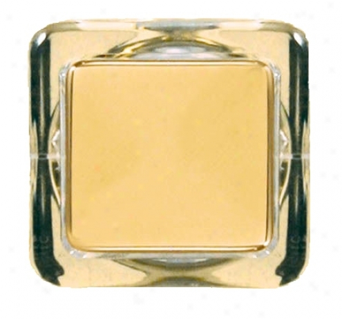 Polished Brass Finish Square Doorbell Button Insert (k6326)