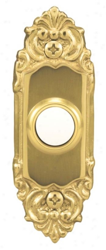Polished Brass Traditional Lighted Doorbell Button (k6240)