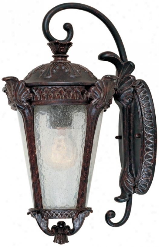 Pompia Distressed Bronze 17" Hig Outdoor Wall Light (j6486)