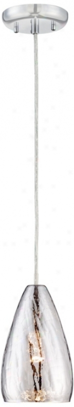 Portico 5" Wide Crackle Glass Pendant Light (w6676)
