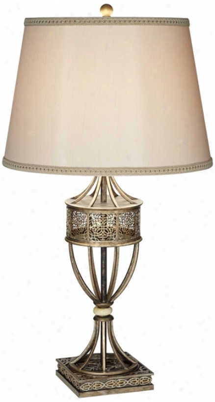 Possini Antique Gold Open Cage Table Lamp (w4044)
