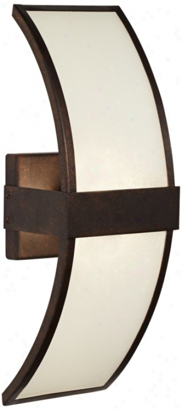 Possini Arch 16 1/2" High Bronze Outddoor Wall Sconce (w5853)