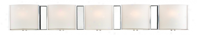 Possini Euro 33 1/4" Wide Frosred Glass Band Bathroom Light (v5221)