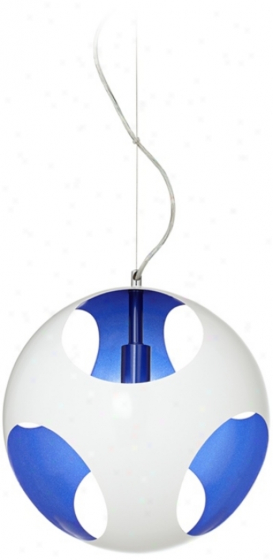 Possini Euro Design Circulo White And Blue Pendant Light (w8331)