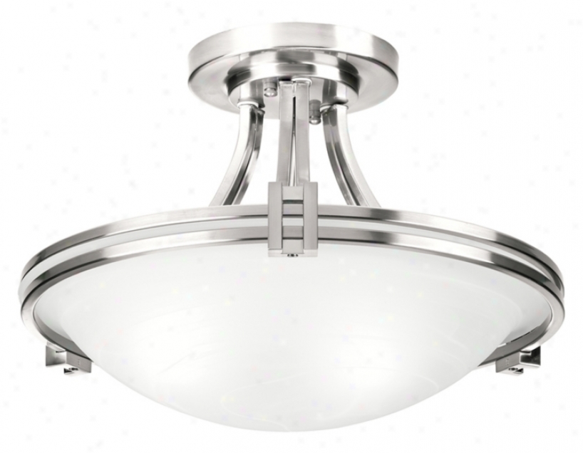 Possini Euro Design Nickel 17" Wide Ceiling Light Fixture (86200)