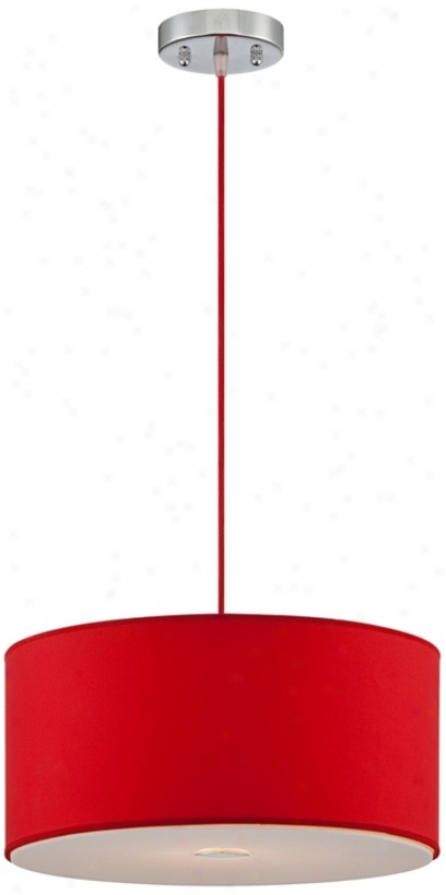 Possini Euro Design Red Shade 15 3/4" Wide Pendant Light (u0756)
