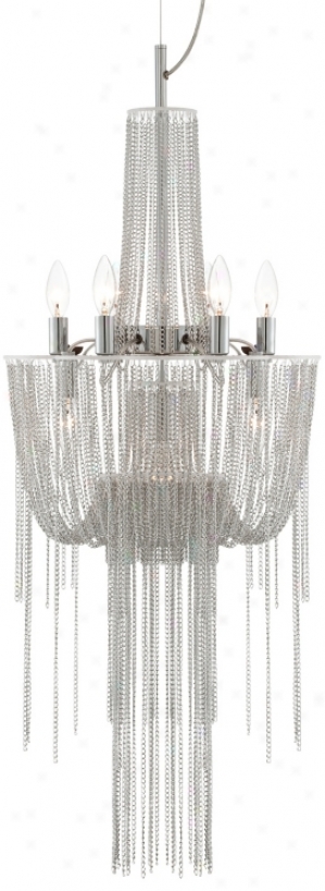 Possini Eueo Design Sweeping Chain 9+1-light Chandelier (u9088)