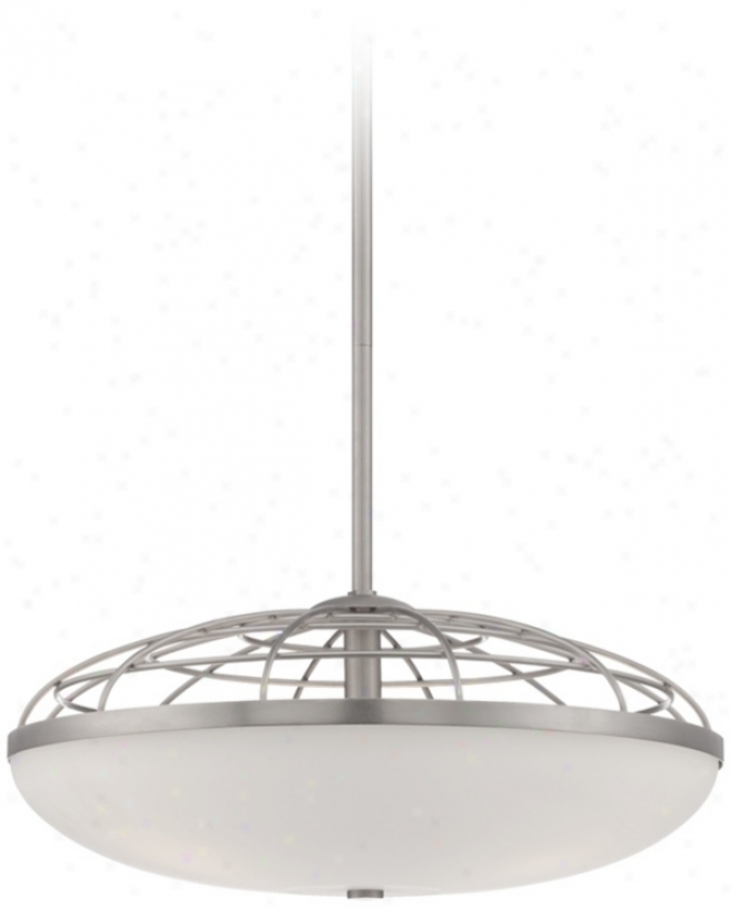Possini Euro Industrial Open Cage Glass Pendant Light (x8560)