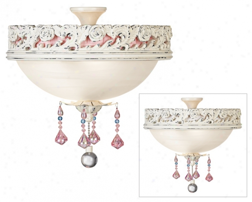 Pretty In Pink Pull Chain Ceiling Fan Light Kit (1385)