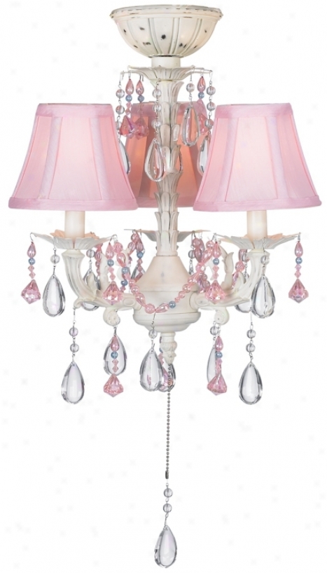 Pretty-in-pink Pull-chain Ceiling Fan Light Kit (53567)