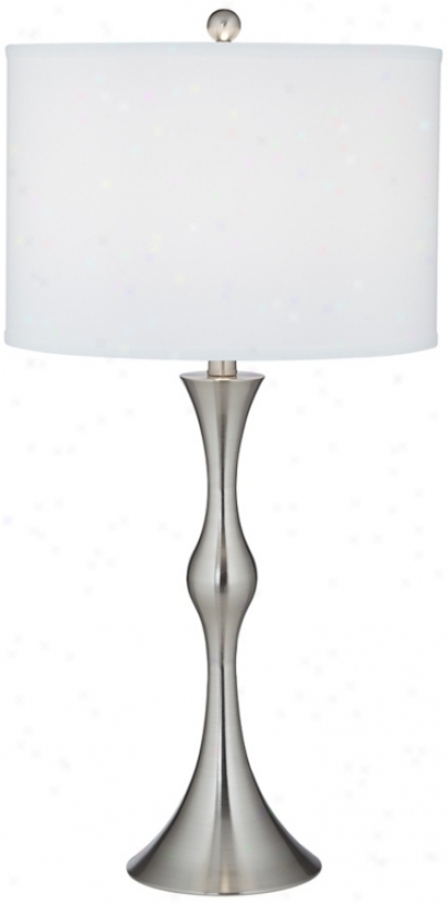 Prima Brushed Steel Contoured Table Lamp (j2264)