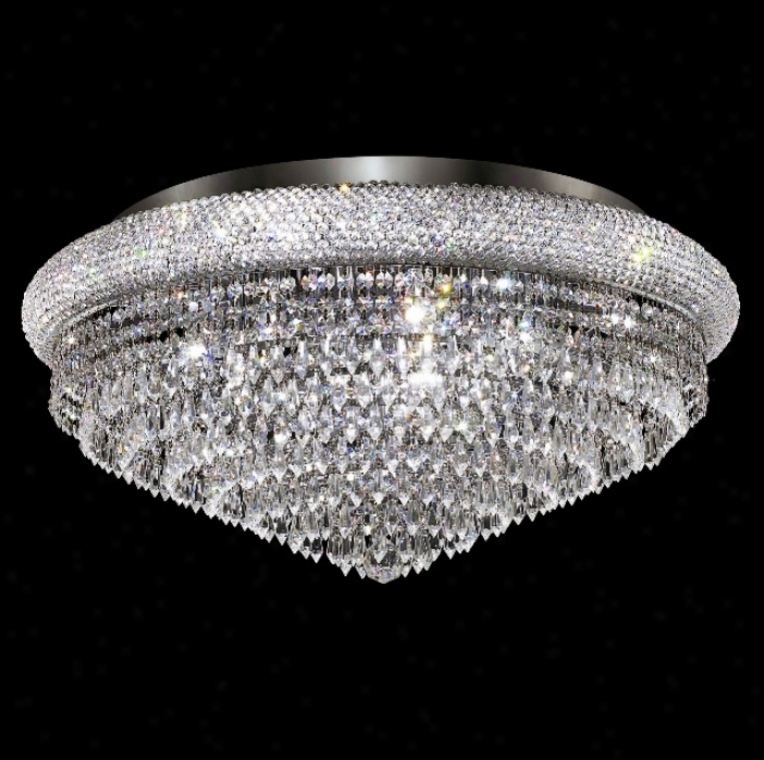 Primo Magnificent 28" Wide Cut Crystal Chrome Ceilinb Light (y3816)