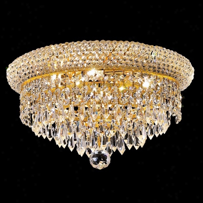 Primo Royal Cut Crystal 14" Wide Gold Ceiling Light (y3758)