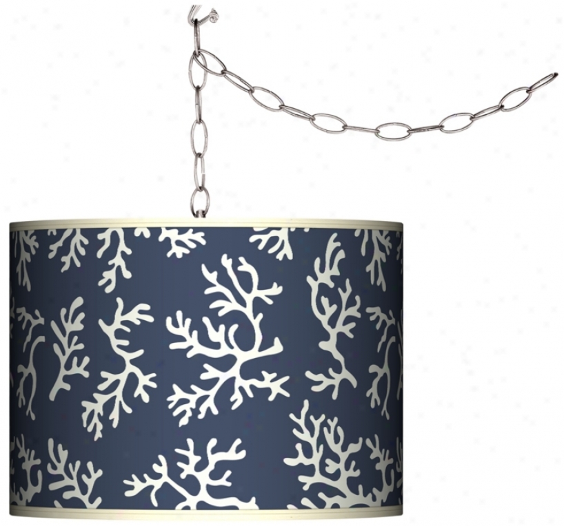 Prussian Coral Swag Style Plug-in Chandelier (f9542-k3973)