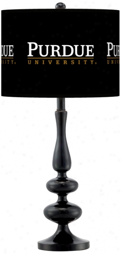 Purdue Unicersity Gloss Black Table Lamp (n5714-y3404)
