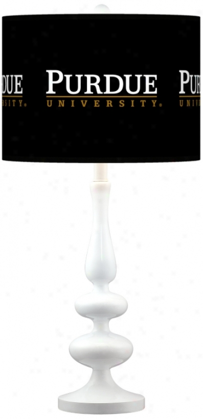 Purdue Univereity Gloss White Table Lamp (n5729-y3348)