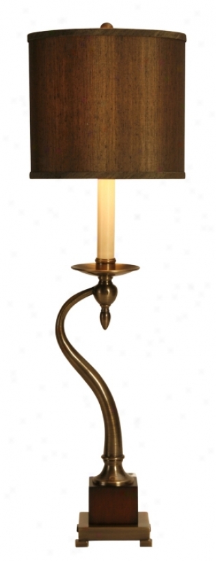 Raschella Bronze Curved Candlestick Buffet Lampp (10952)