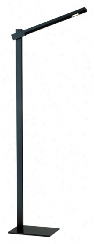 Reach Black Led Adjustable Floor Lamp (m1249)